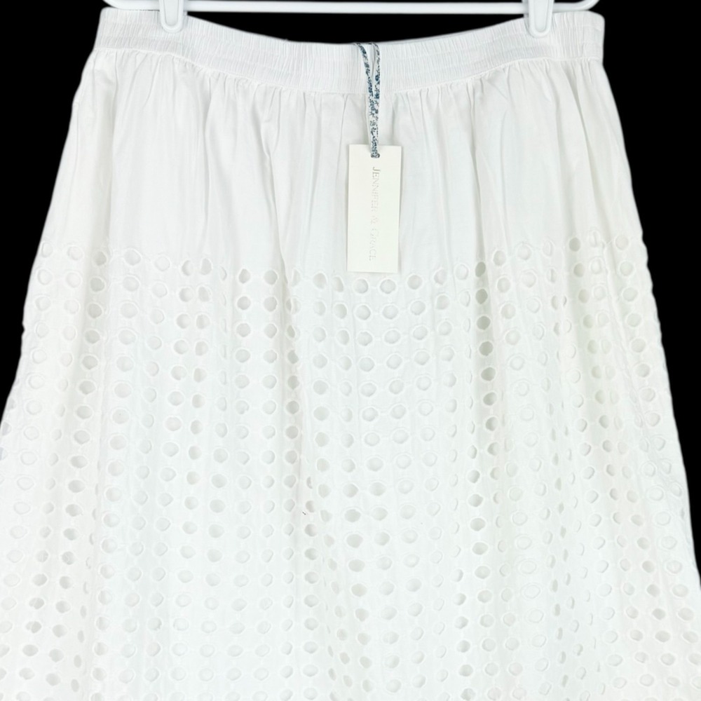 White Eyelet Maxi Skirt - Women - Picture 3 of 11